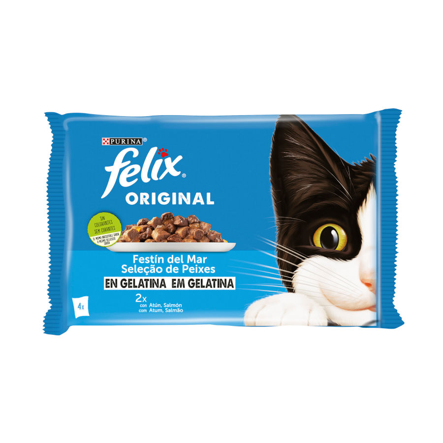 Félix selección de pescados gelatina para gatos image number null