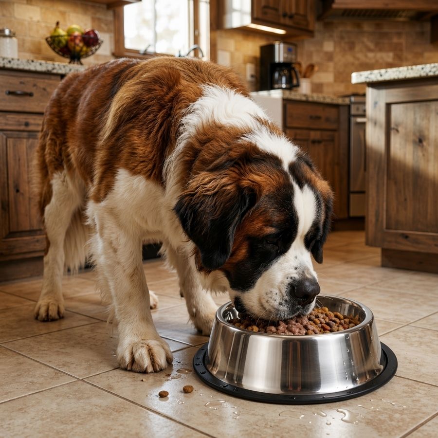 Leeby Comedero de Metal con Aro de Silicona para perros