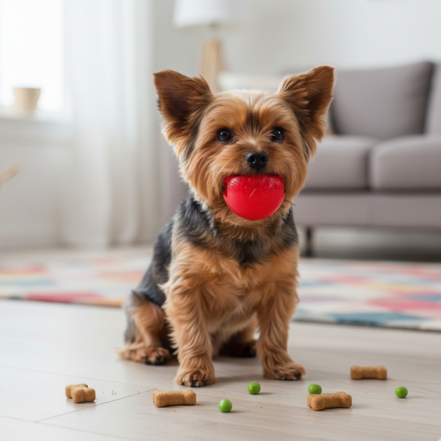 Tootoy! Pelota Toughie Rubber de Goma Roja para perros
