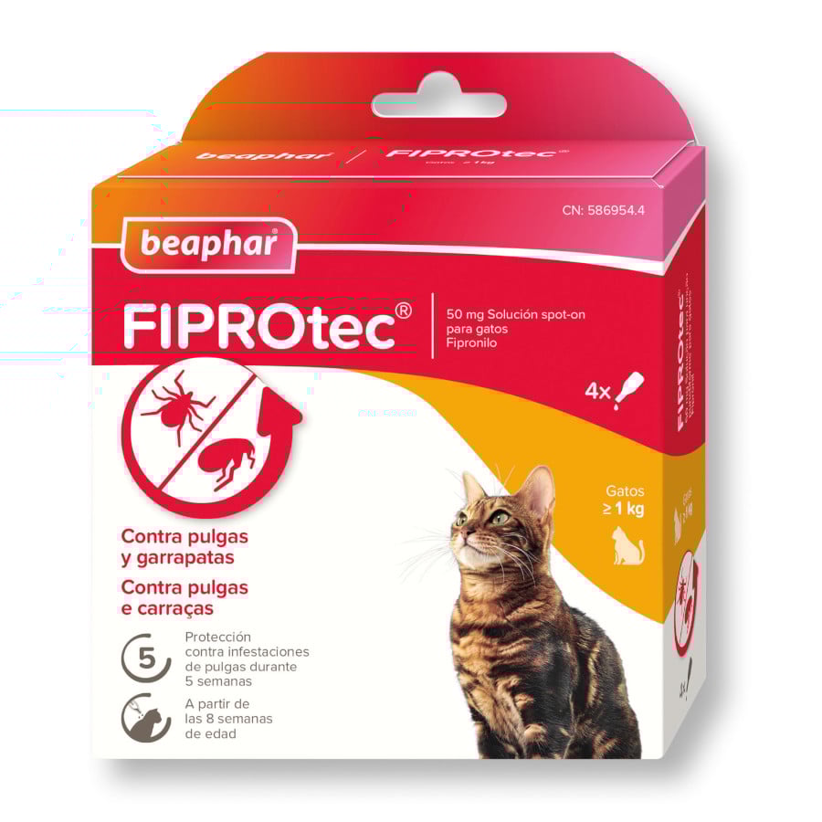 Beaphar Fiprotec Pipetas Antiparasitarias para gatos