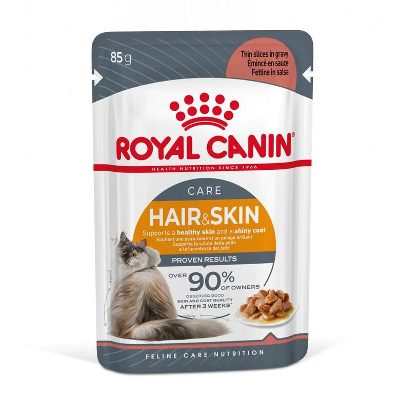 Royal Canin – Comida húmeda para gatos adultos Royal Canin Intense Beauty Gravy 85 g.