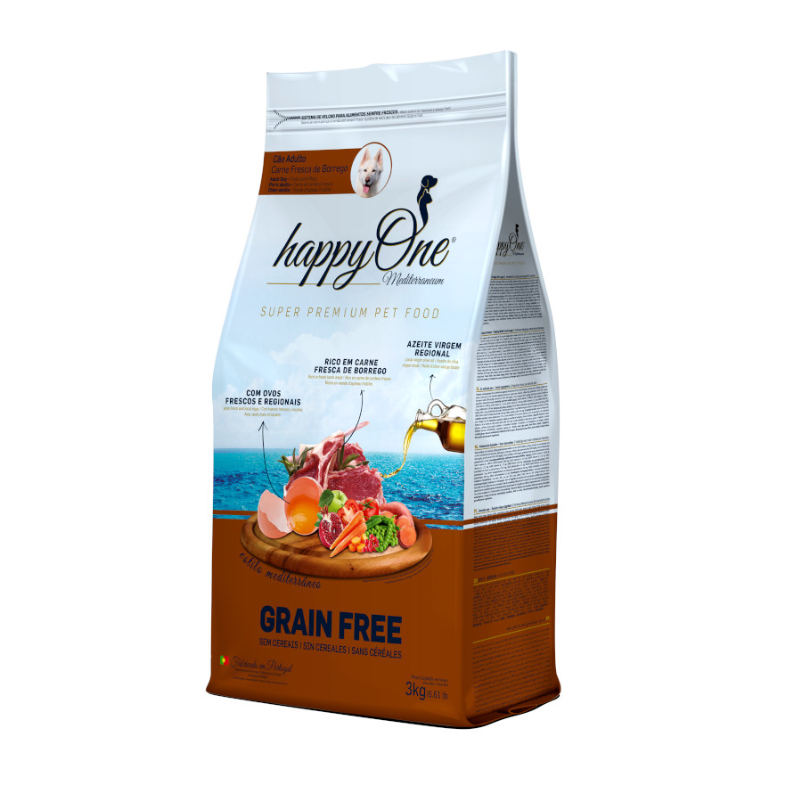 happyOne Mediterraneum Adult Grain Free Cordero pienso para perros