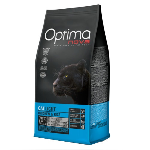 Optima Nova – Pienso para gatos adultos Optima Nova Light pollo y arroz.