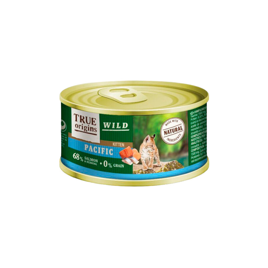 True Origins Wild Kitten Pacific Salmón y Arenque Paté lata ¡Pack ahorro!