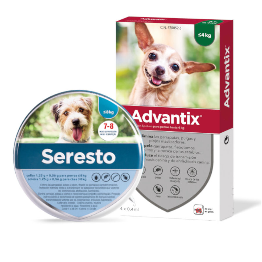 Bayer Seresto Collar Antiparasitario y Advantix Pipetas para perros - Pack  | Kiwoko