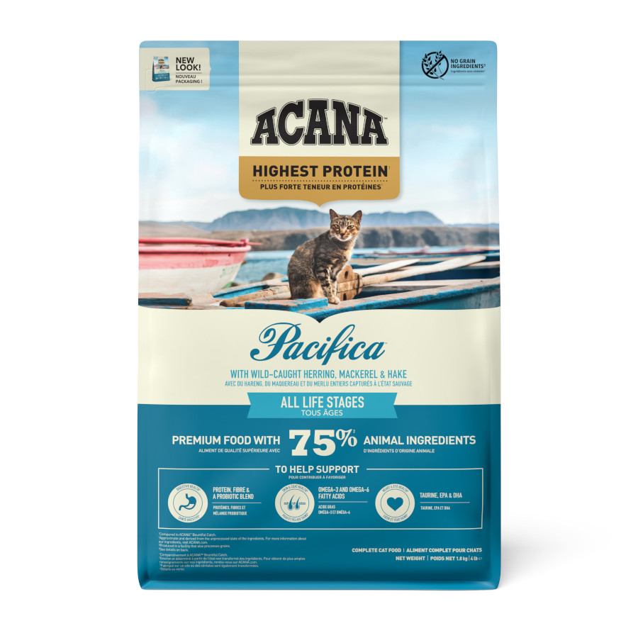 Acana – Pienso para gatos Pacífica sabor pescado Acana 1,8 kg.