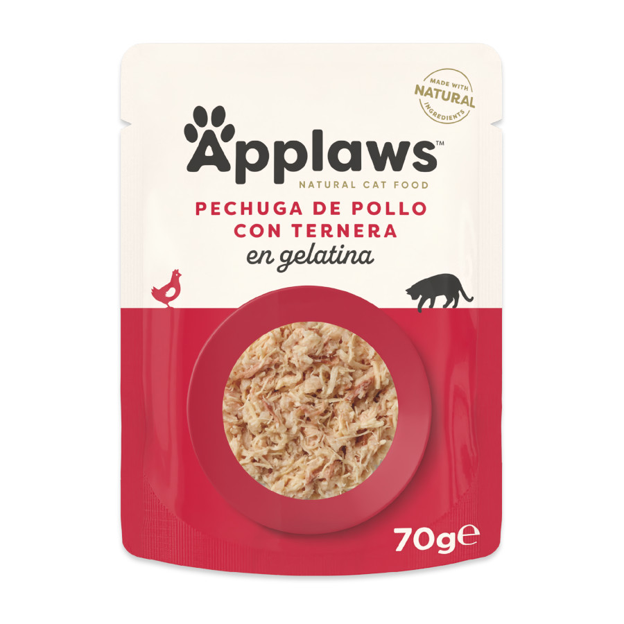 Imagen de Applaws Pouch Pechuga de Pollo con Ternera para Gatos 70g