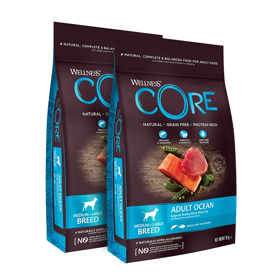Wellness Core Adult Medium/Large Ocean Salmón y Atún pienso para perros ¡Pack ahorro!