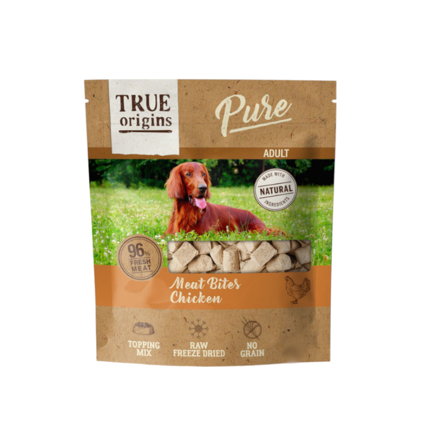 6 bolsitas x 40 g True Origins Bocaditos Pure Adult Freeze Dried Pollo para perros ¡Pack Ahorro!