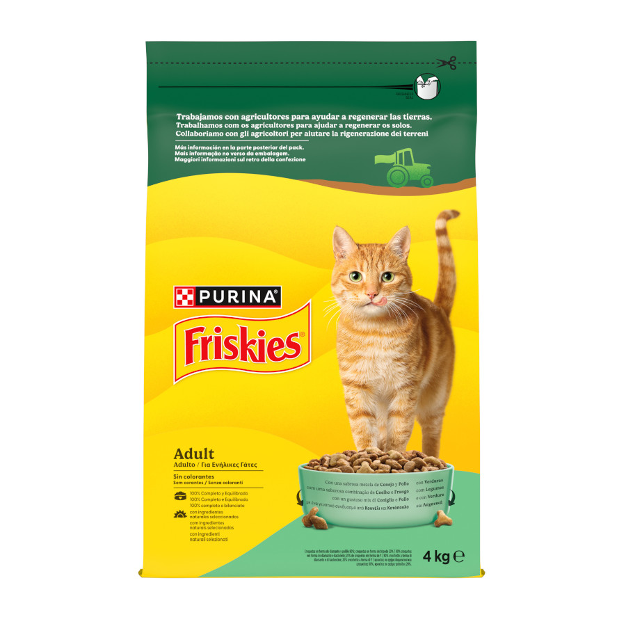 Imagen de Friskies Conejo y Pollo pienso para gatos
