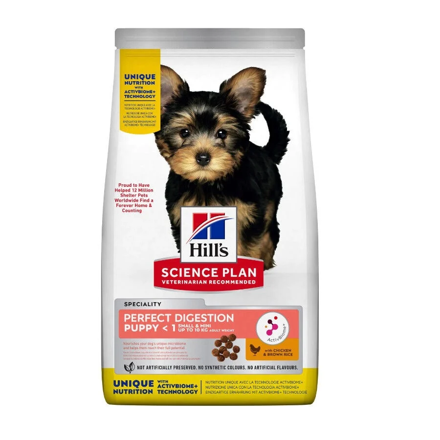Hill's Science Plan Perfect Digestion Puppy Small y Mini Pollo y Arroz pienso para cachorros
