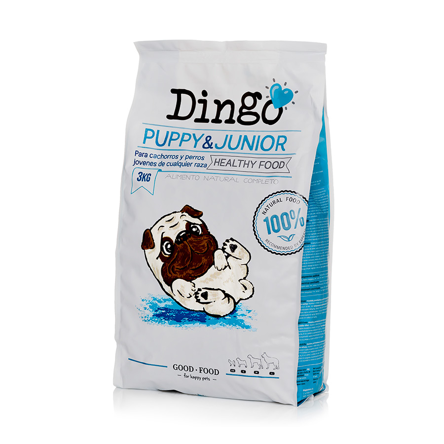 Dingo – Pienso para perros cachorros Dingo Puppy & Junior pollo. Talla 3 Kg.