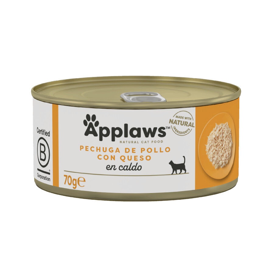 Imagen de Applaws Lata Pechuga de Pollo con Queso para Gatos 70g