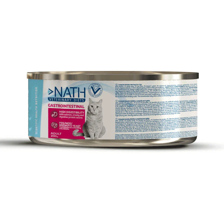 Nath Veterinary Diets Gastrointestinal Salmón lata para gatos ¡Pack ahorro!