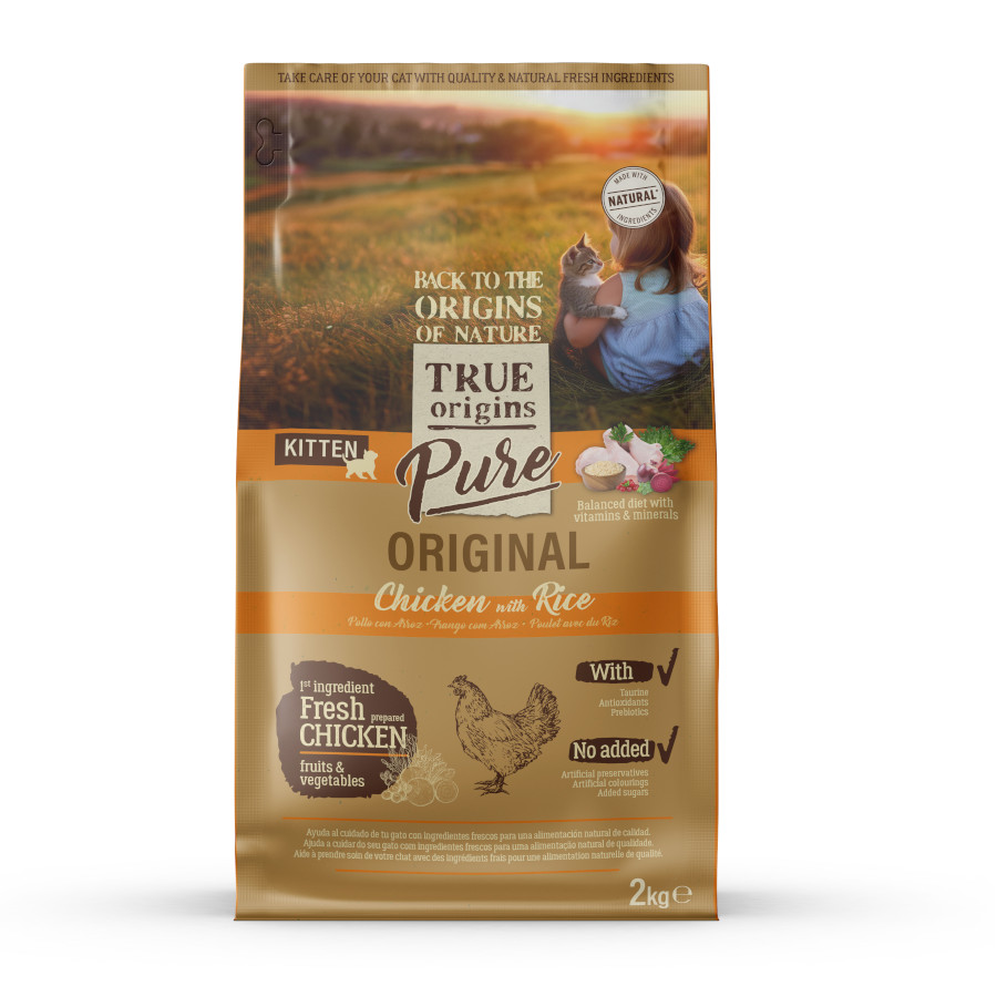 True Origins Pure Kitten Poultry Pollo pienso para gatos ¡Pack ahorro!