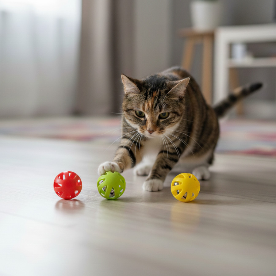 Tootoy! Pelota con Cascabel Colores Variados para gatos