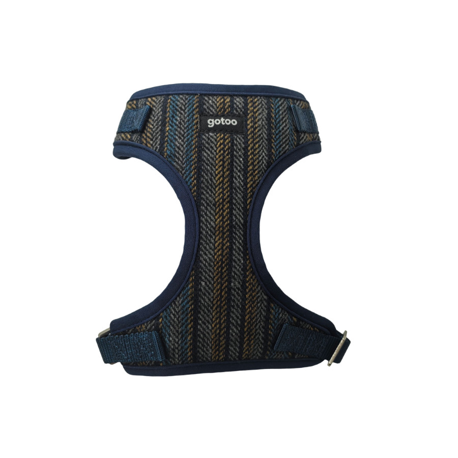 Gotoo Arnés tipo camiseta Tweed azul para perros