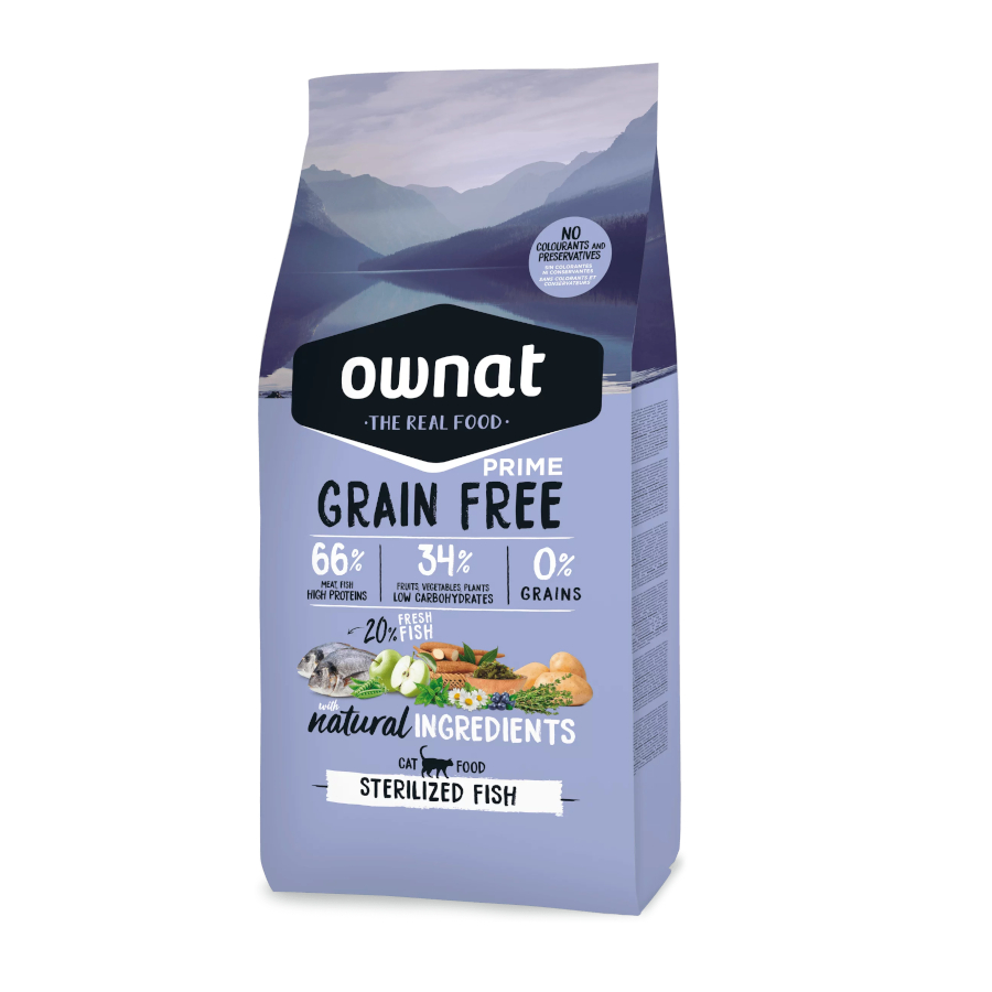 Imagen de Ownat Pienso Prime Grain Free Sterilized Fish para Gatos 3Kg