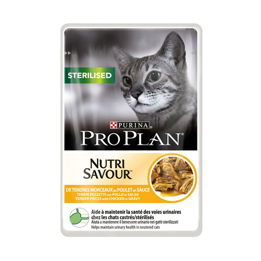 Purina Pro Plan Sterilised pollo sobre para gatos - Pack 26, , large image number null
