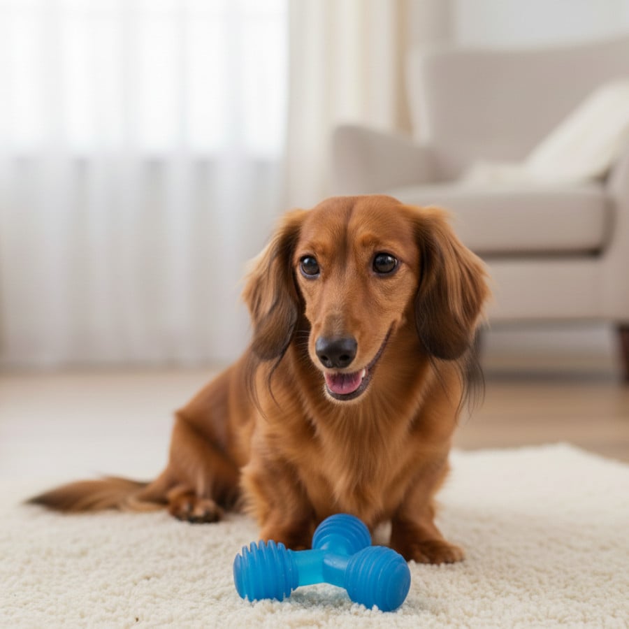 Tootoy! Mordedor de Pelotas en Triángulo Azul para perros