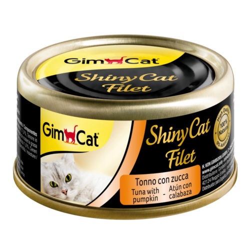 GimCat Shiny Filet atún con calabaza lata para gatos, , large image number null