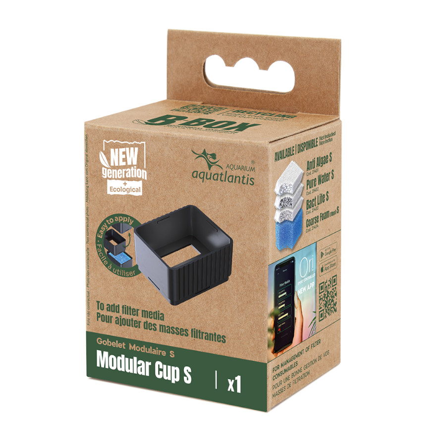 Imagen de Aquatlantis B-Box Recambio Vaso Modular S para Filtros para acuarios