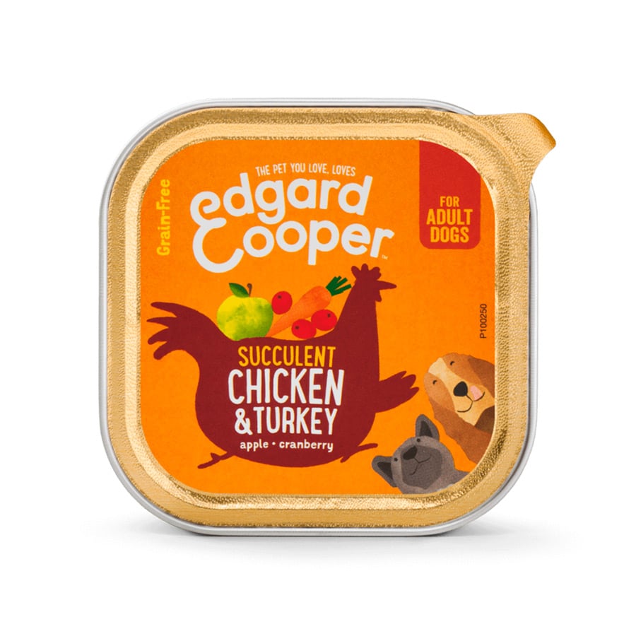 Edgard & Cooper – Comida húmeda para perros adultos Edgard & Cooper paté grain free pollo y pavo. 150 g