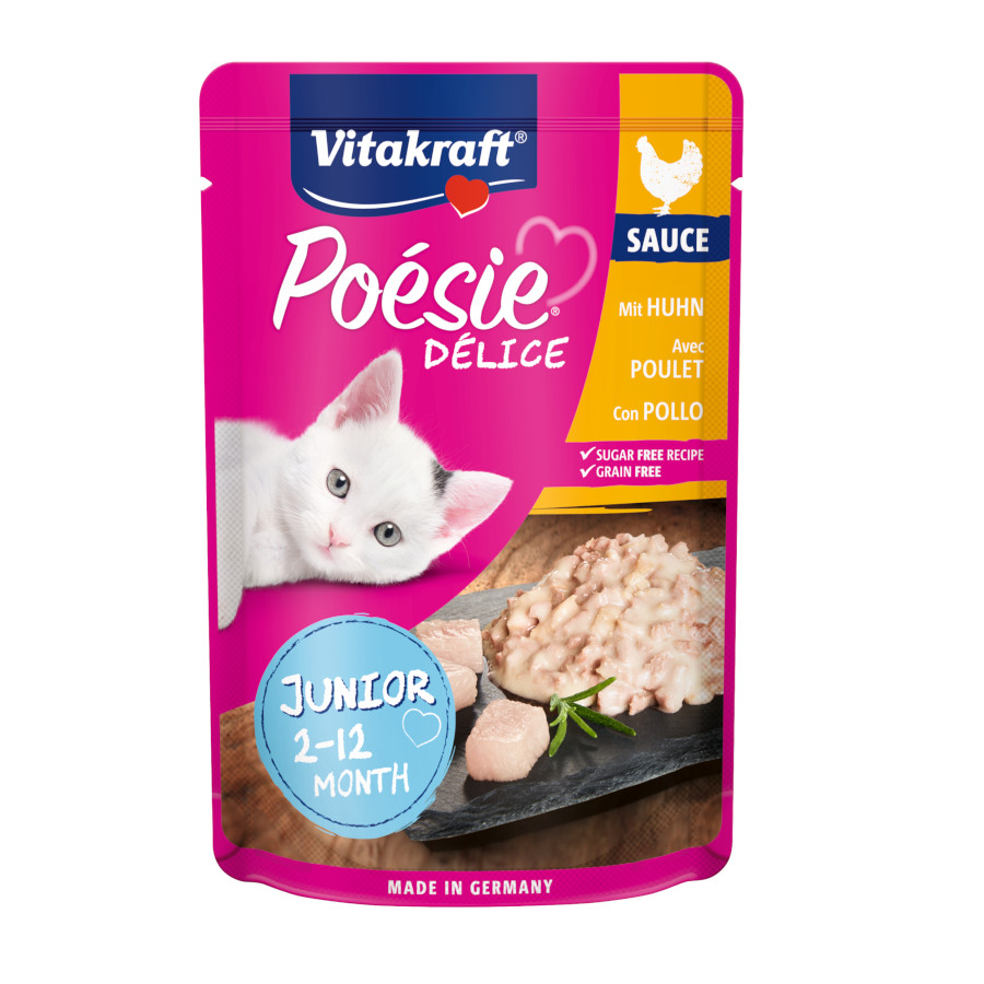 Imagen de Vitakraft Bolsitas Deli Sauce Junior con Filete de Pollo Tierno