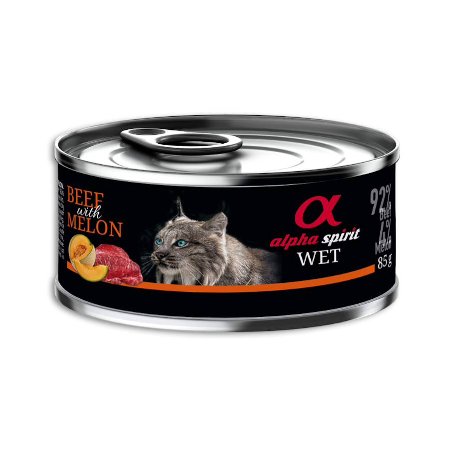 Alpha Spirit buey con melón lata para gatos, , large image number null