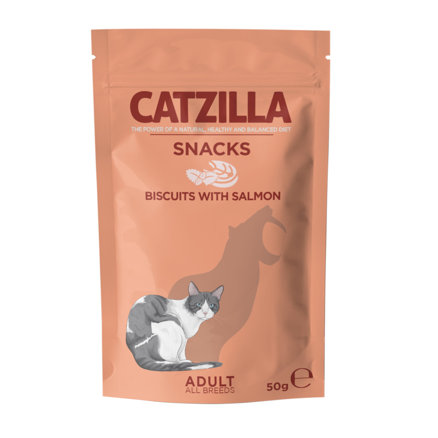 Catzilla Galletas Piccolinis de Salmón y Catnip para gatos ¡Pack ahorro!