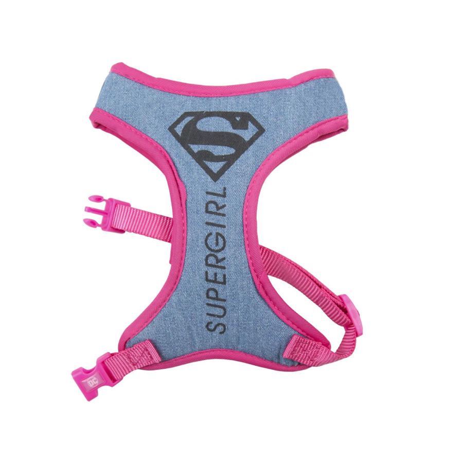 cache arrojar polvo en los ojos micrófono DC Arnés Estampado Supergirl para perros | Kiwoko