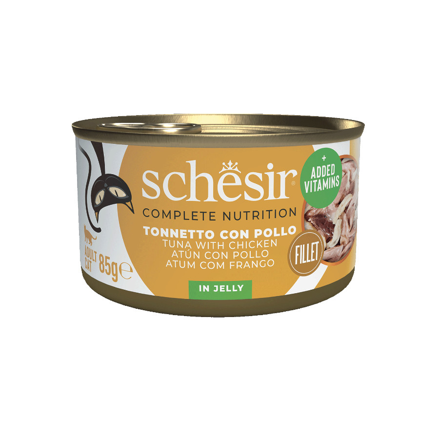 Imagen de Schesir Lata Atún con Pollo en Gelatina para Gatos 85g