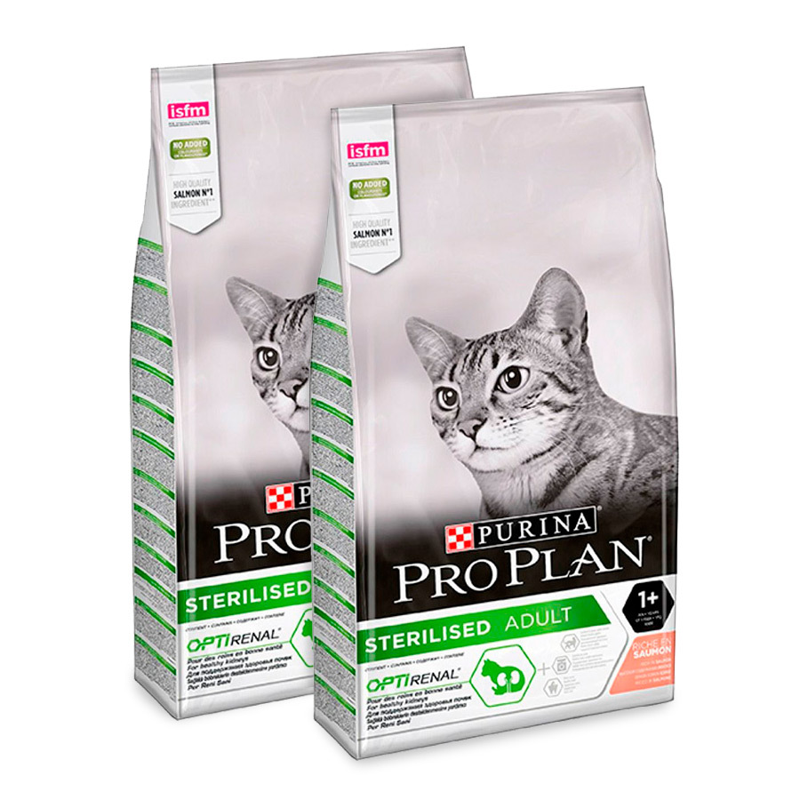 Purina Pro Plan Feline Sterilised salmón - 2 x 10 kg | Kiwoko