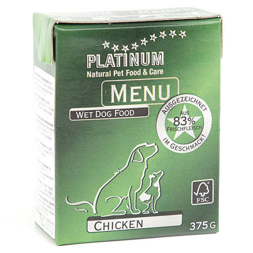 Platinum Menu pollo alimento húmedo para perros image number null