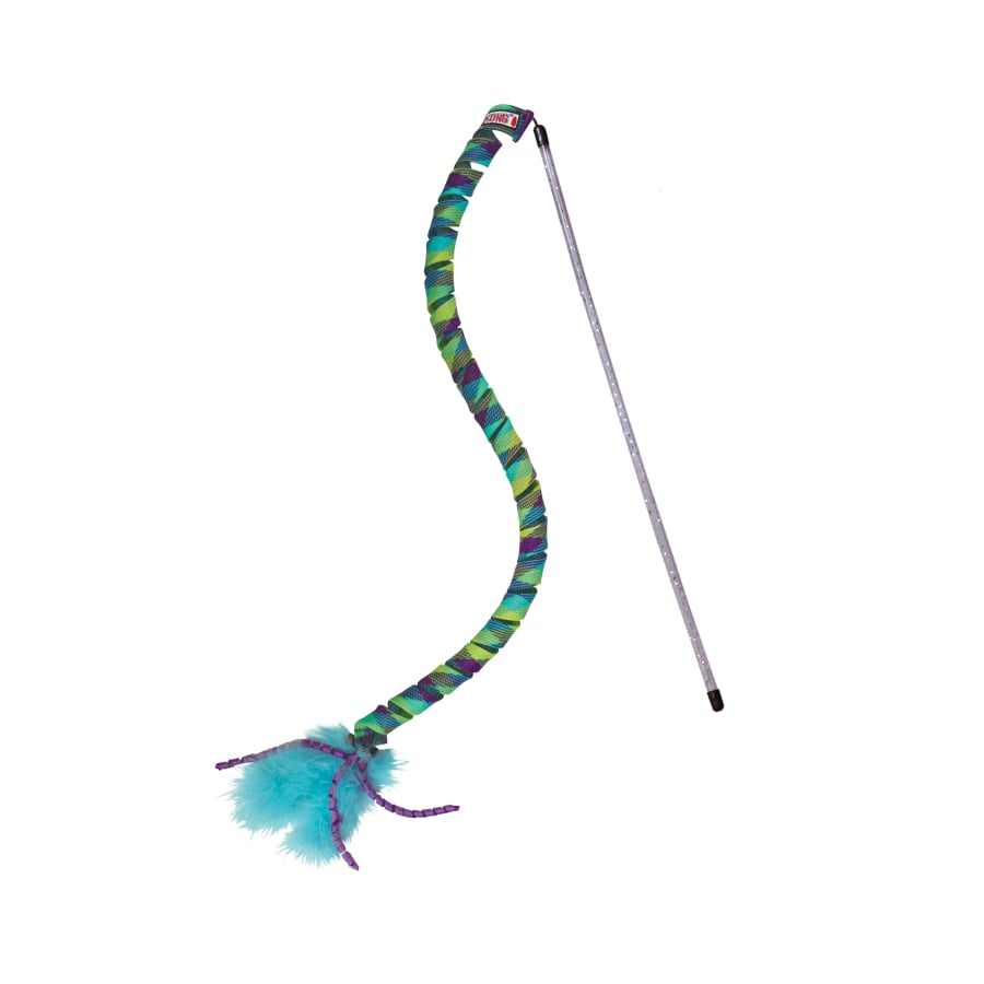 Kong – Juguete Kong para gatos caña Curlz Teaser. Azul