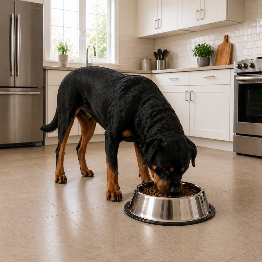 Leeby Comedero de Metal con Aro de Silicona para perros