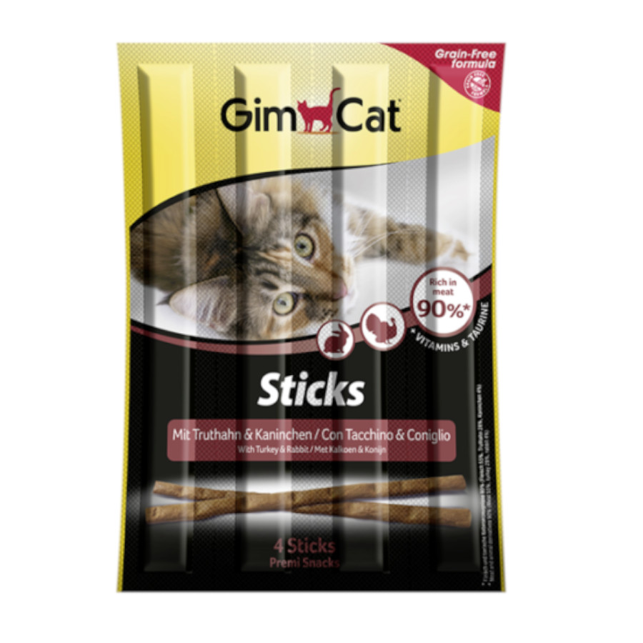 GimCat Palitos Pavo y Conejo para gatos, , large image number null