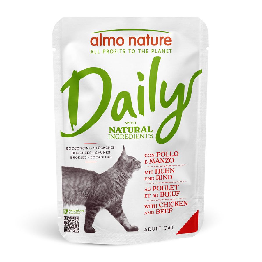 Imagen de Almo Nature Adult Daily Menu Pollo y Buey sobre para gatos