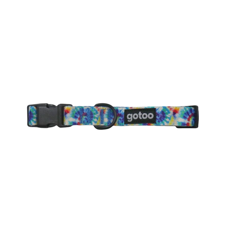 Gotoo Collar estampadado azul para perro
