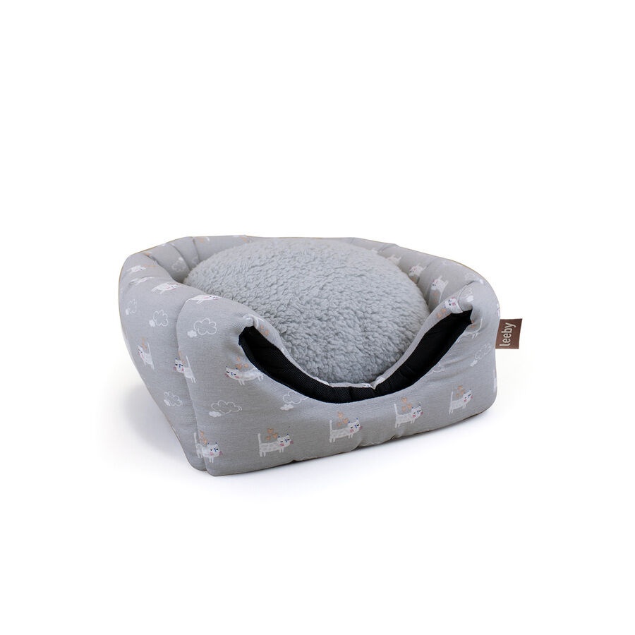 Leeby Cama Cueva Azul Claro para gatos