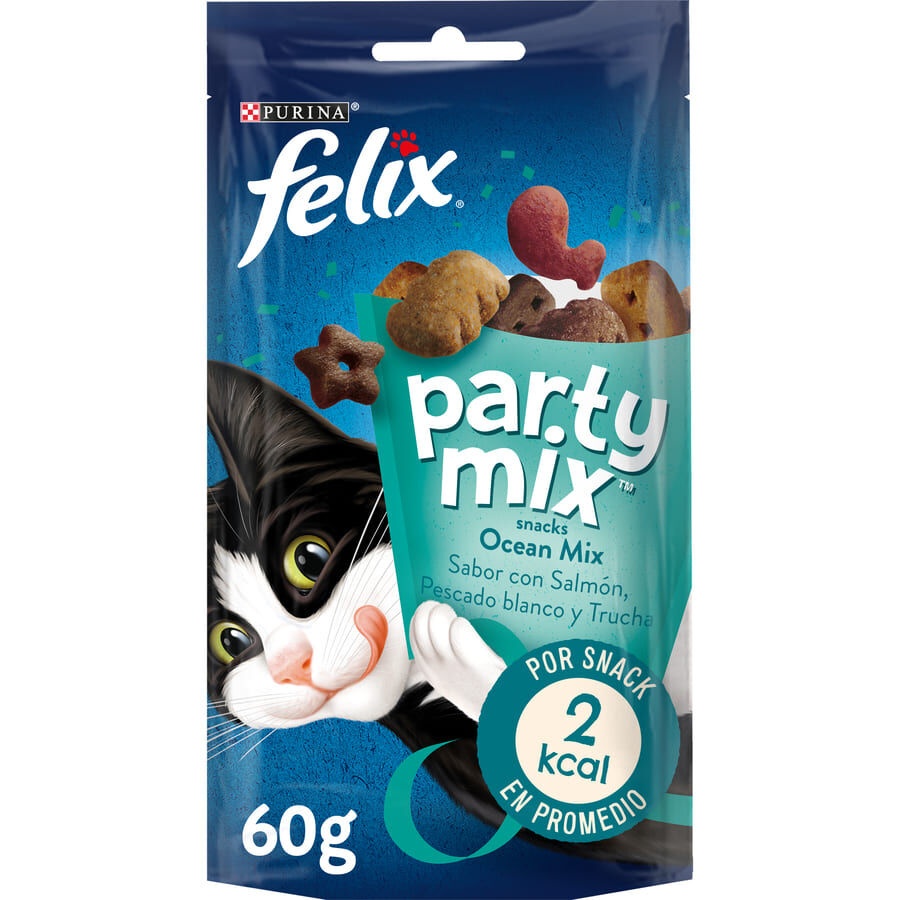 Felix – Snack para gatos adultos Félix Party Mix Ocean Mix.