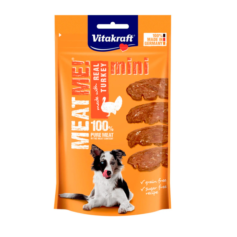 60 g Vitakraft Bocaditos Meat Me Pavo Mini para perros