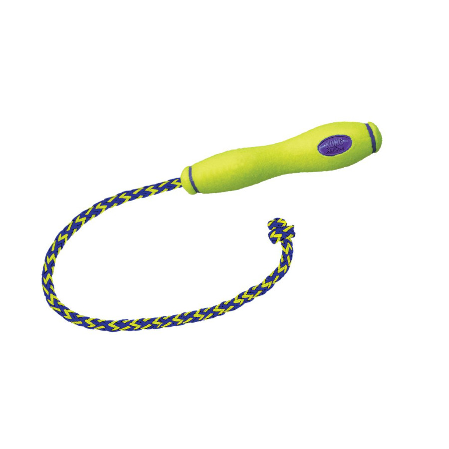 Kong – Juguete Kong para perros Airkong stick squeaker con cuerda. Amarillo