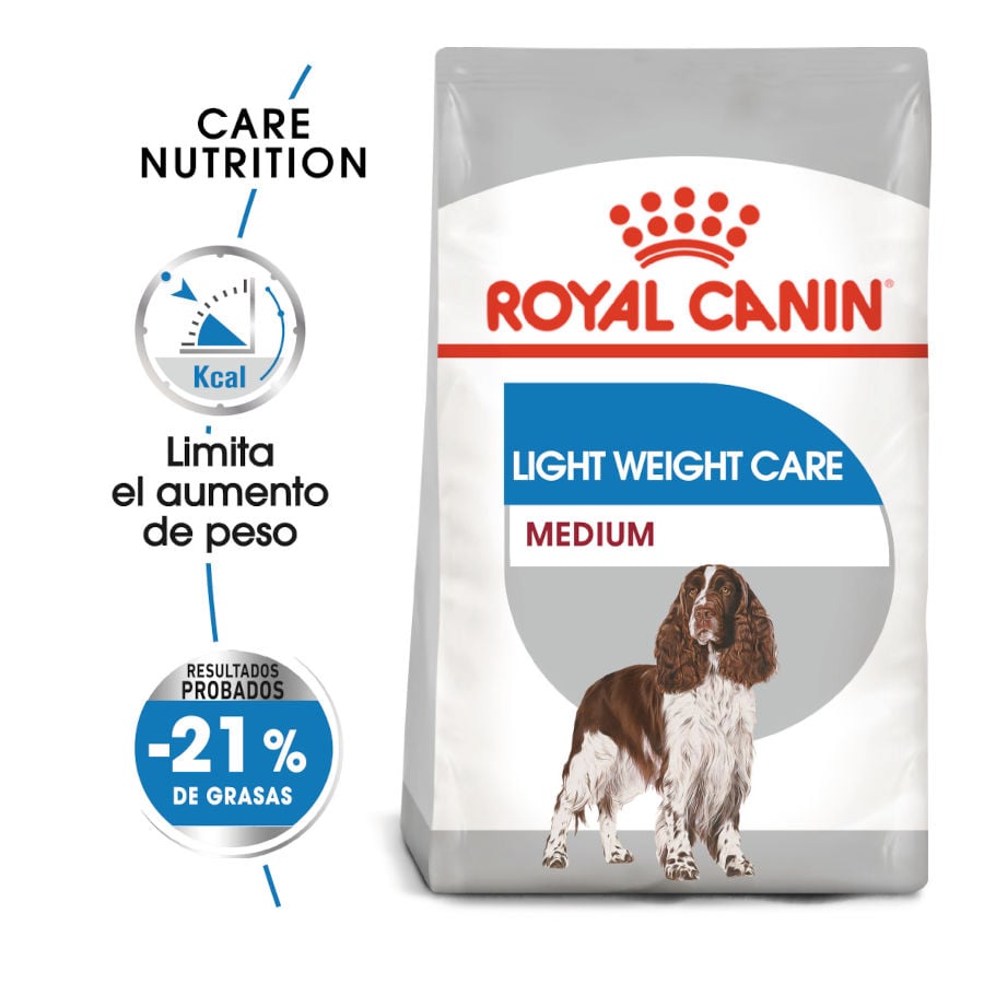 Royal Canin – Pienso para perros adultos razas medianas Royal Canin Medium Light Weight Care. 3 Kg