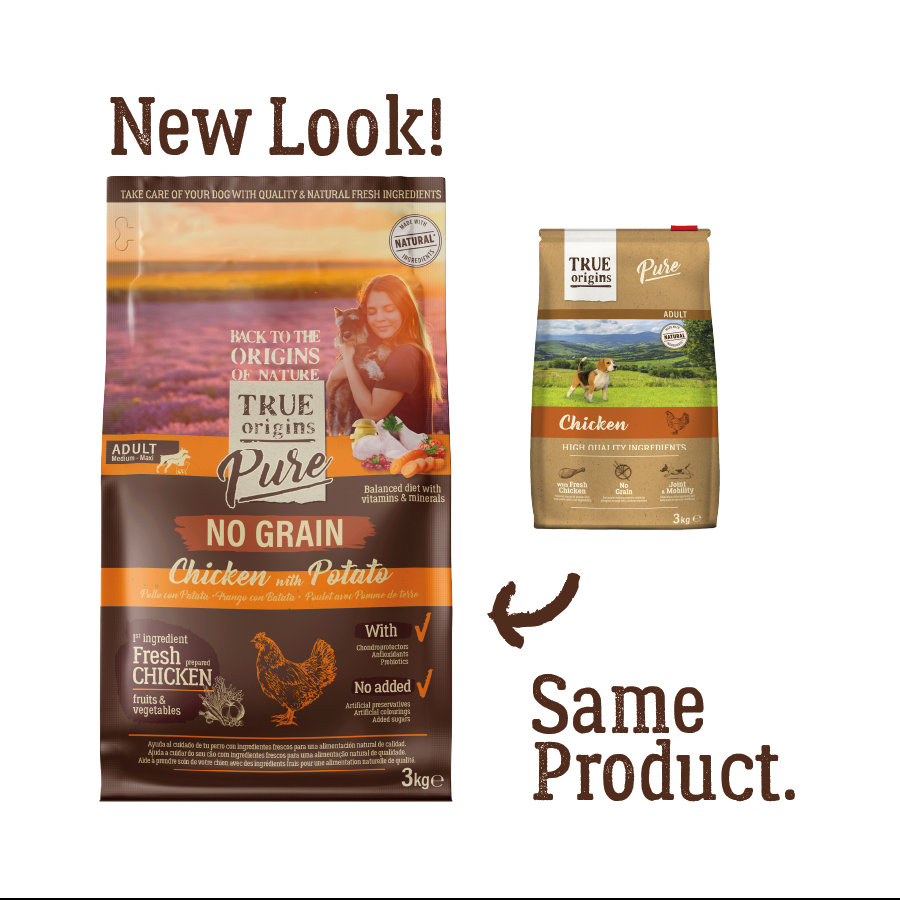True Origins Pure Adult Pollo No Grain pienso para perros ¡Pack ahorro!