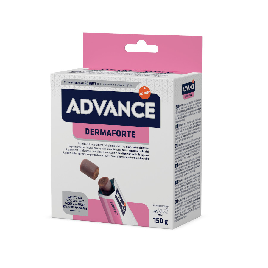 Advance – Suplemento nutricional para perros cachorros y adultos Advance Dermaforte 15 uds..