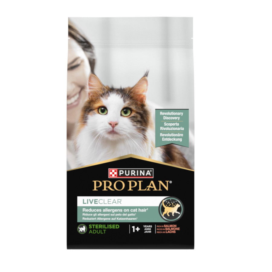 1.4 kg Purina Pro Plan Live Clear Sterilised Adult Salmón pienso para gatos