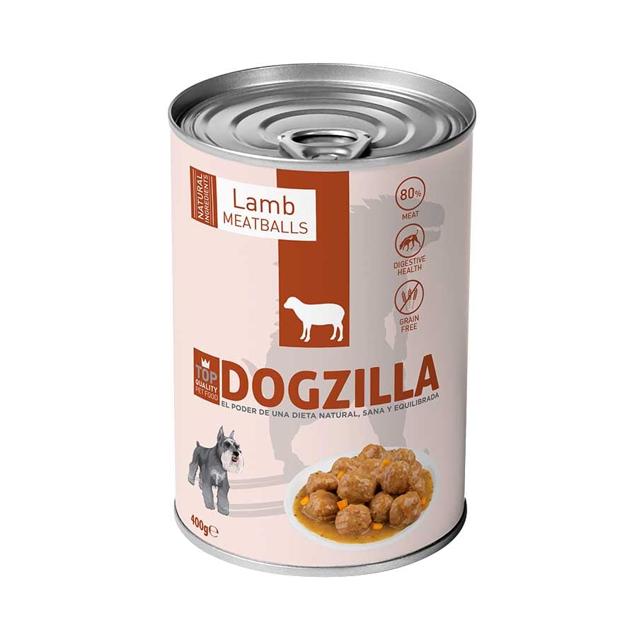 24 latas x 400 g Dogzilla Albóndigas Cordero lata para perros ¡Pack Ahorro!