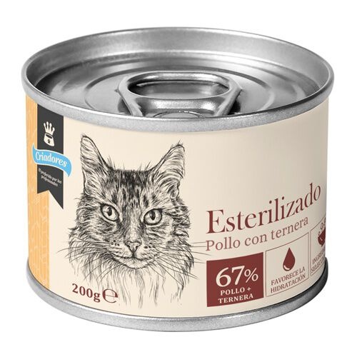 Imagen de Criadores Esterilizado Paté Pollo y Ternera lata para gatos