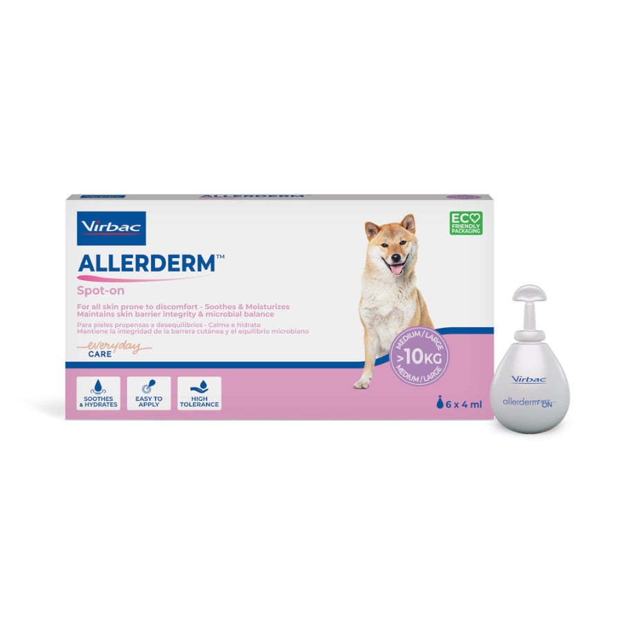 Virbac Allerderm spot on Pipetas dermatológicas para el cuidado de la piel Perros y Gatos.